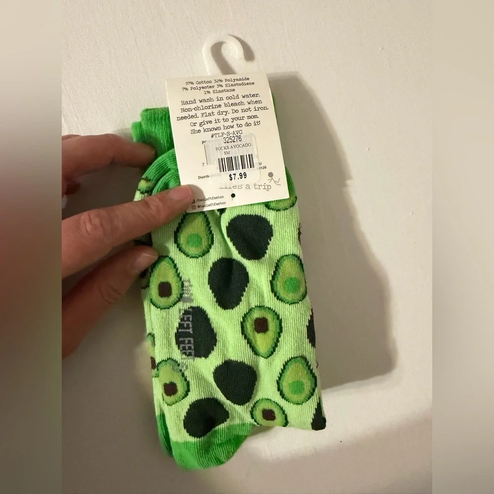 “Two Left Feet” Avocado Socks - Green